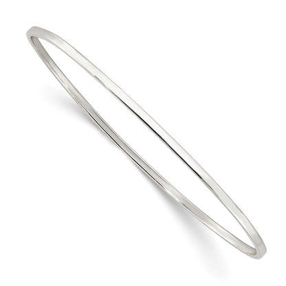 Sterlingsilber Poliert 2mm Schieber-on Armreif