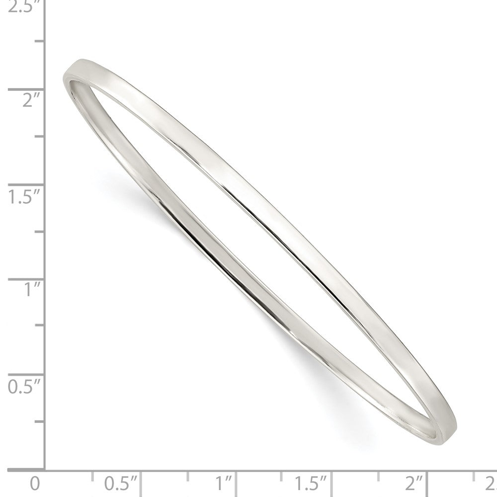 Sterlingsilber Poliert 3mm Schieber-on Armreif