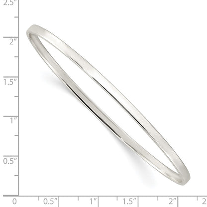 Sterlingsilber Poliert 3mm Schieber-on Armreif
