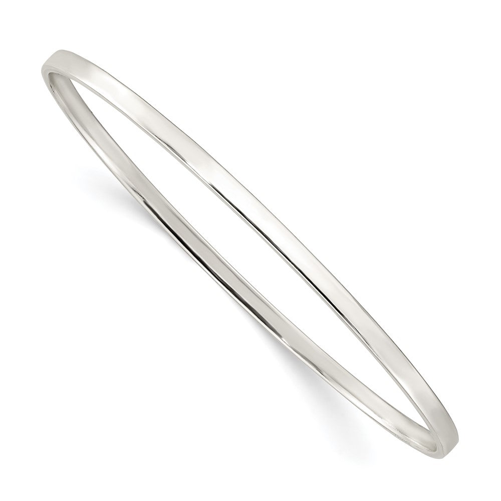Sterlingsilber Poliert 3mm Schieber-on Armreif