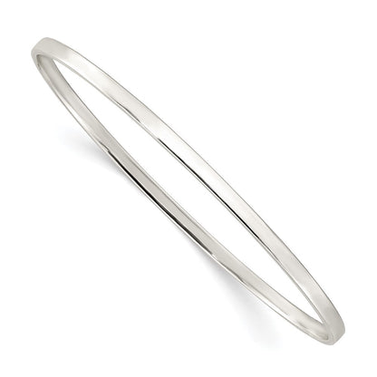 Sterlingsilber Poliert 3mm Schieber-on Armreif