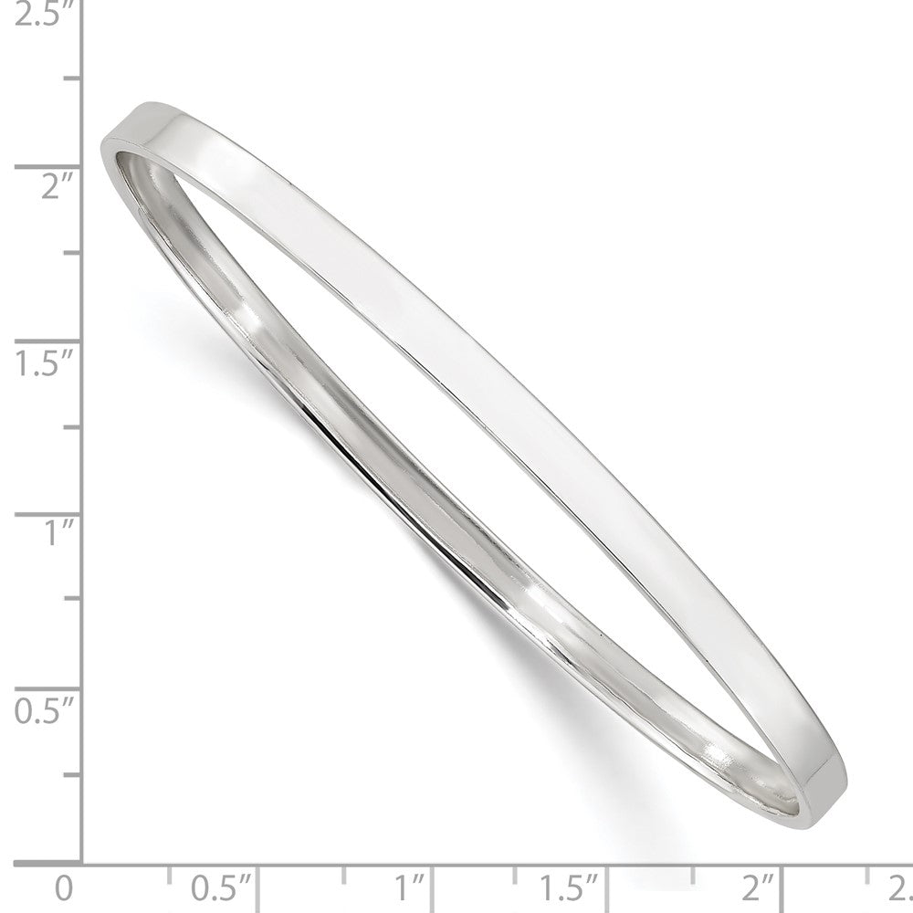 Sterlingsilber Poliert 4mm Schieber-on Armreif