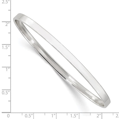 Sterlingsilber Poliert 4mm Schieber-on Armreif