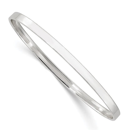 Sterlingsilber Poliert 4mm Schieber-on Armreif