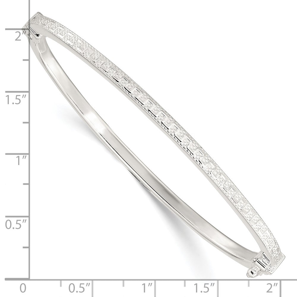 Sterlingsilber Poliert Strukturiert Design Klappbar Armreif