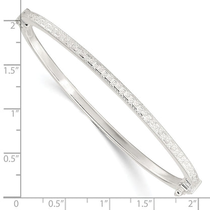 Sterlingsilber Poliert Strukturiert Design Klappbar Armreif