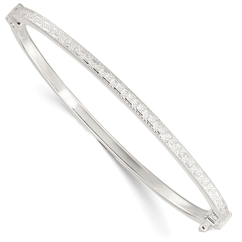 Sterlingsilber Poliert Strukturiert Design Klappbar Armreif