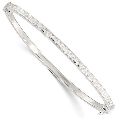 Sterlingsilber Poliert Strukturiert Design Klappbar Armreif