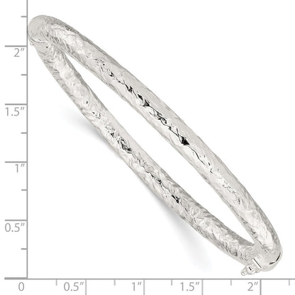 Sterlingsilber Poliert Strukturiert Klappbar Armreif