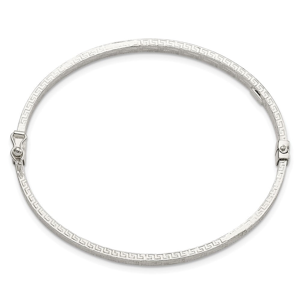 Sterlingsilber Poliert Greek Key Design Klappbar Armreif