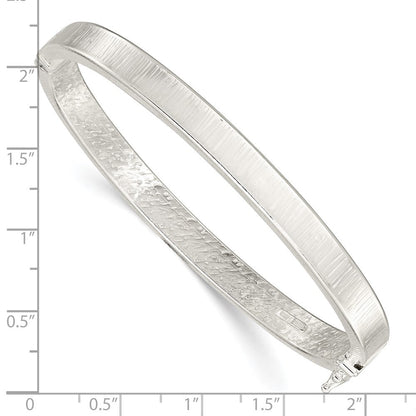 Sterlingsilber Poliert & Strukturiert Klappbar Armreif
