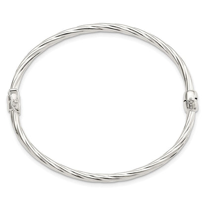 Sterlingsilber Sliver Poliert Gedreht Klappbar Armreif