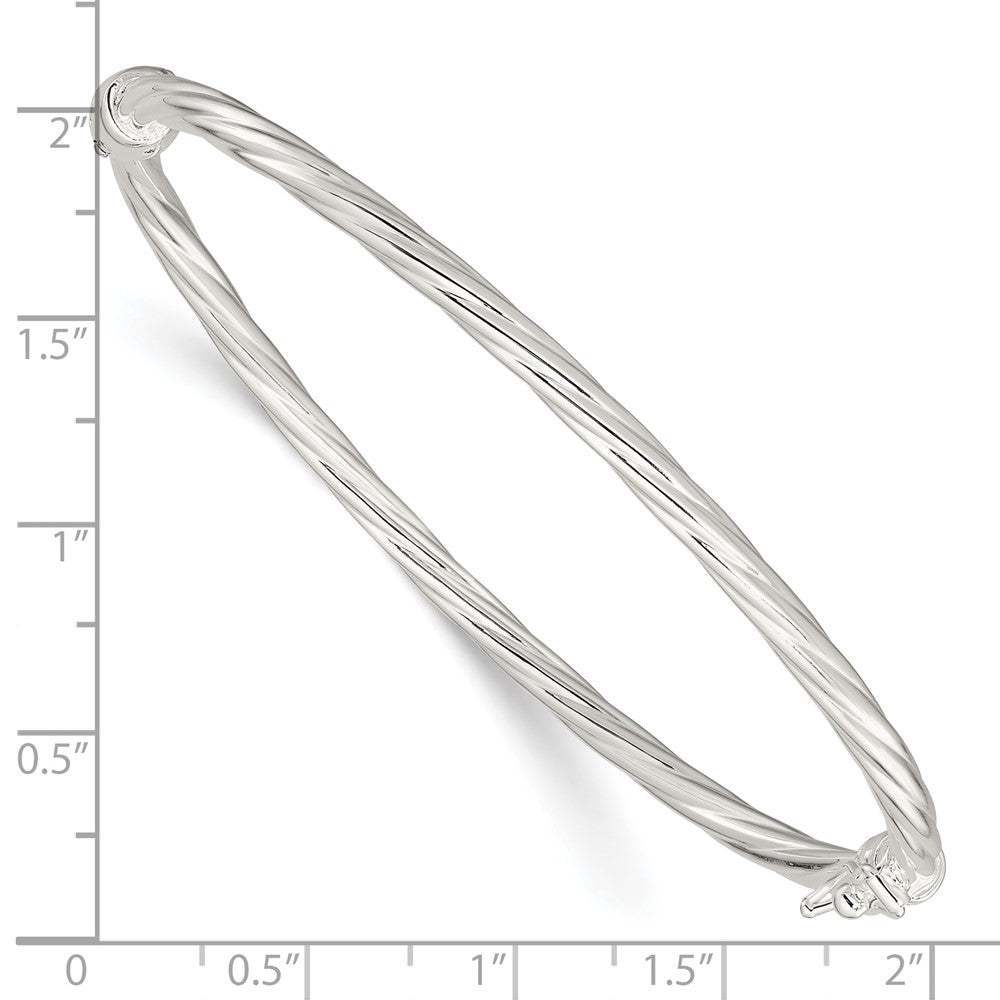 Sterlingsilber Sliver Poliert Gedreht Klappbar Armreif