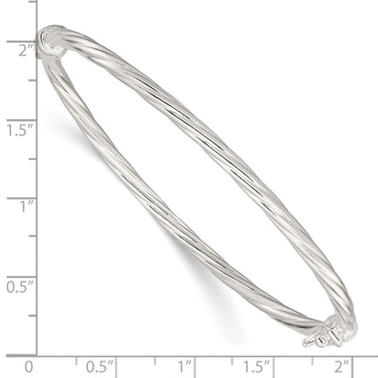 Sterlingsilber Sliver Poliert Gedreht Klappbar Armreif