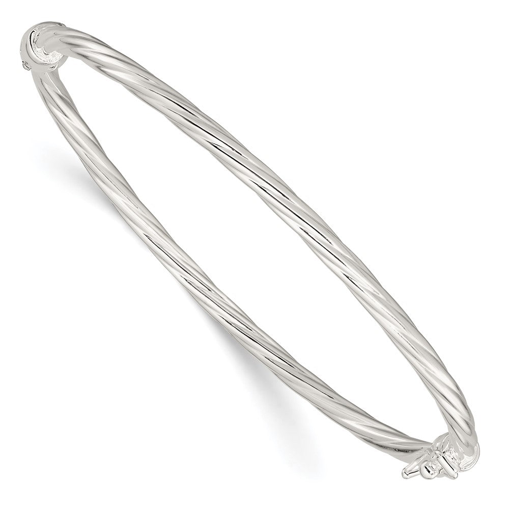 Sterlingsilber Sliver Poliert Gedreht Klappbar Armreif