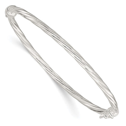 Sterlingsilber Sliver Poliert Gedreht Klappbar Armreif
