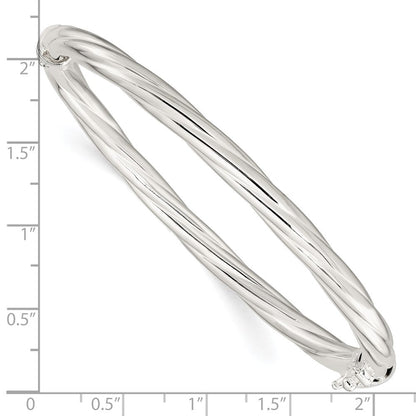 Sterlingsilber Poliert Gedreht Klappbar Armreif