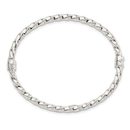 Sterlingsilber Poliert Gedreht Klappbar Armreif