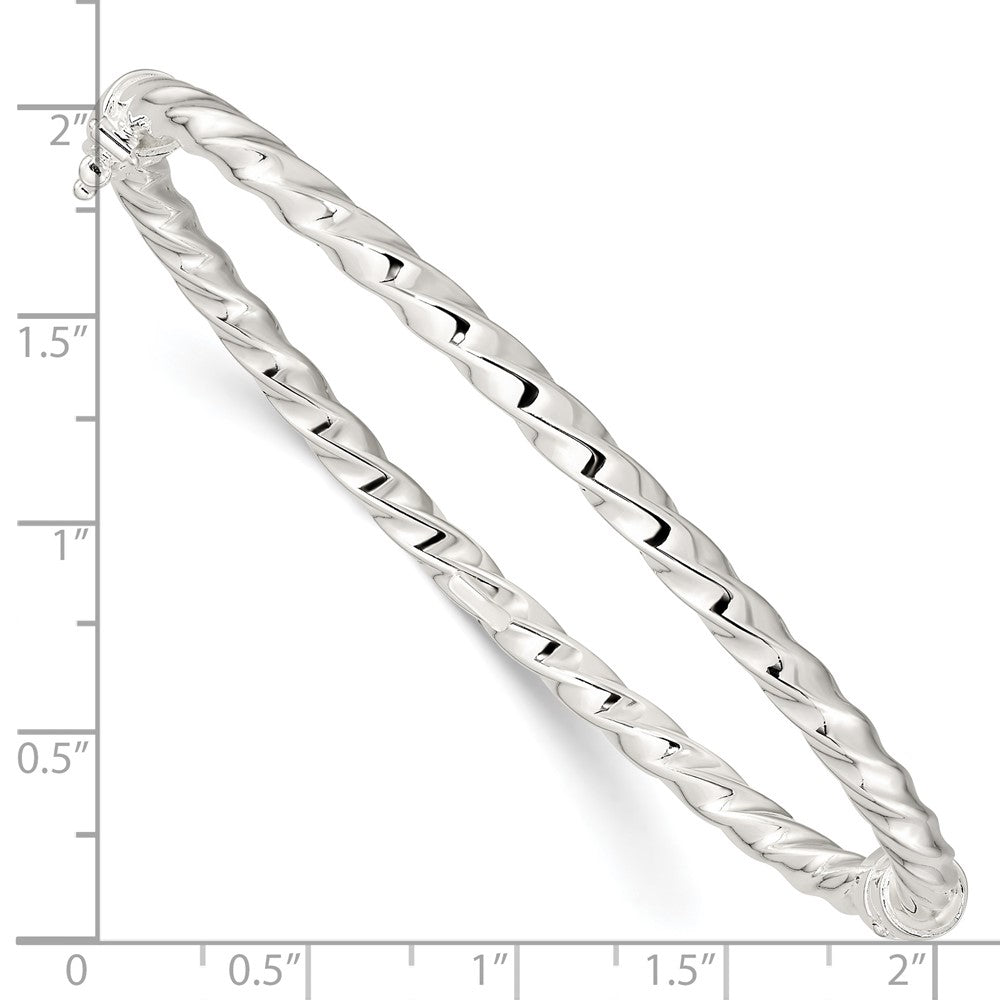 Sterlingsilber Poliert Gedreht Klappbar Armreif