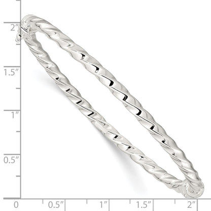 Sterlingsilber Poliert Gedreht Klappbar Armreif
