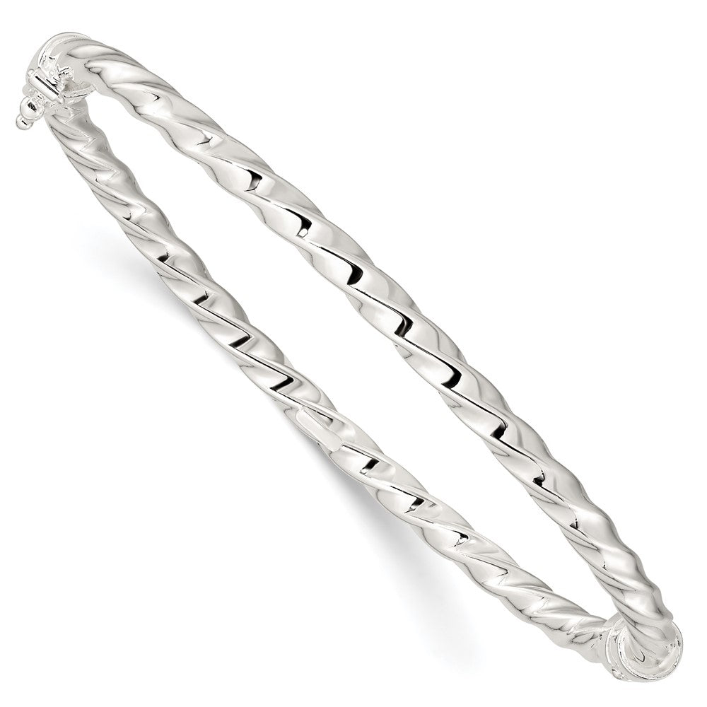Sterlingsilber Poliert Gedreht Klappbar Armreif