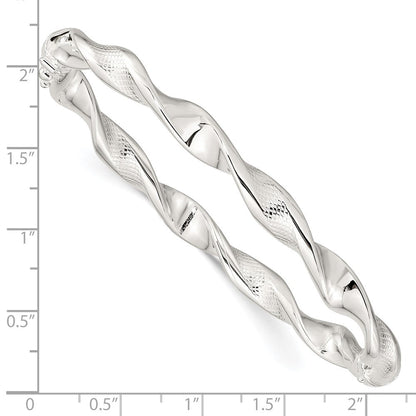 Sterlingsilber Poliert Gedreht Strukturiert Klappbar Armreif