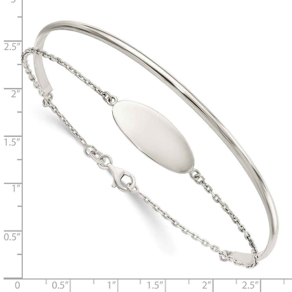 Sterlingsilber Poliert Id Armreif