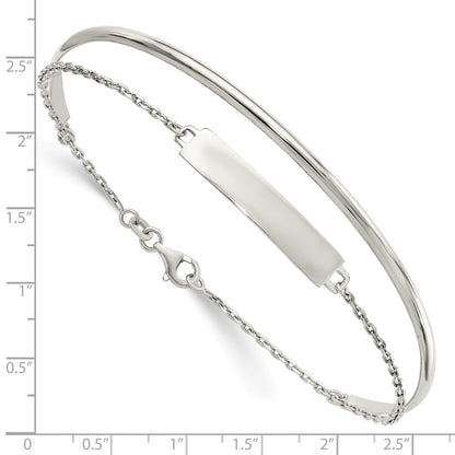 Sterlingsilber Poliert Id Armreif