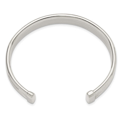 Sterlingsilber Poliert Strukturiert Manschette Armreif Armband