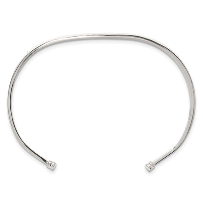 Sterlingsilber mit Schwarz Rhodium Einlage Manschette Armreif