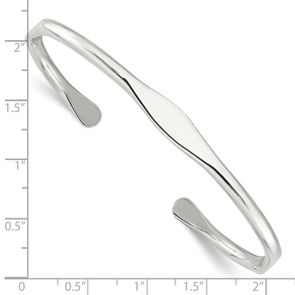 Sterlingsilber Poliert 6mm Manschette Armreif