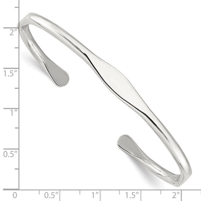 Sterlingsilber Poliert 6mm Manschette Armreif
