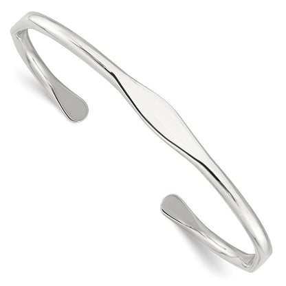 Sterlingsilber Poliert 6mm Manschette Armreif