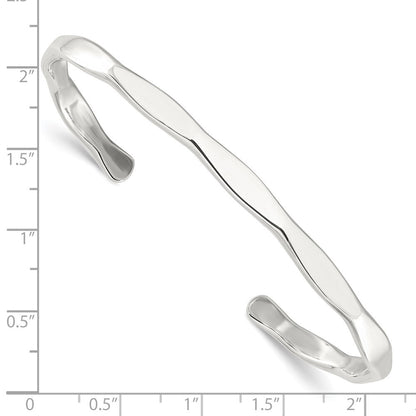 Sterlingsilber Poliert 5mm Manschette Armreif