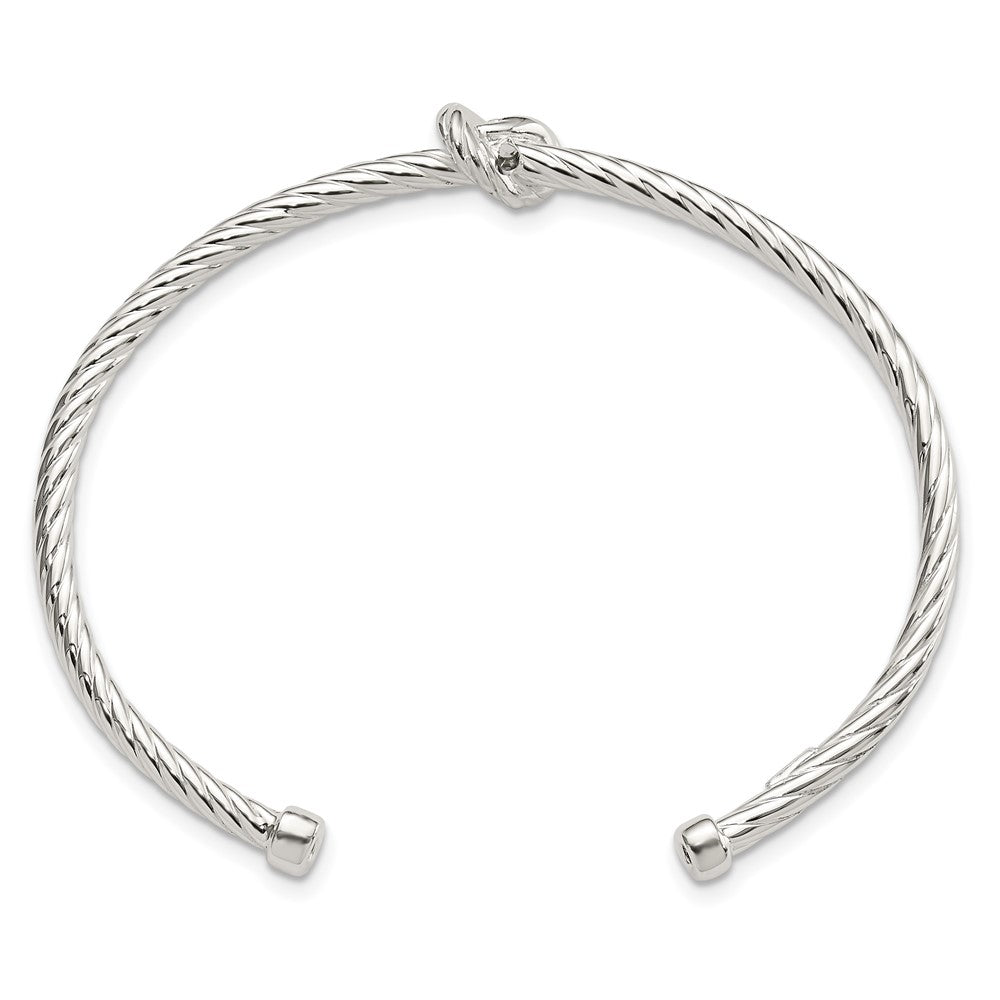 Sterlingsilber Gedreht Knoten Manschette Armreif