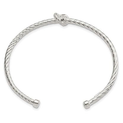 Sterlingsilber Gedreht Knoten Manschette Armreif
