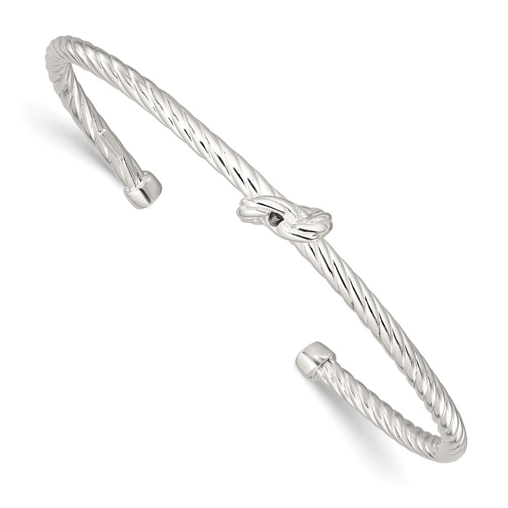 Sterlingsilber Gedreht Knoten Manschette Armreif