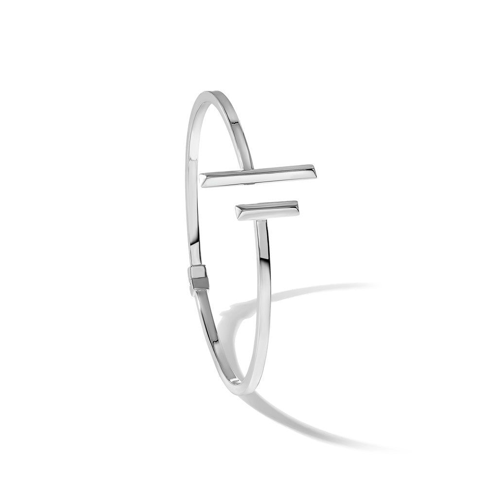 Sterlingsilber Poliert Bars Klappbar Manschette Armreif Armband