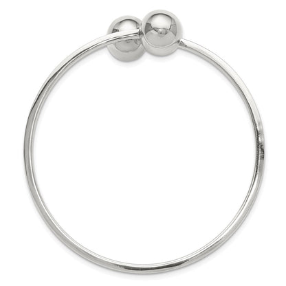Sterlingsilber Poliert Kugel Bypass Armreif Armband