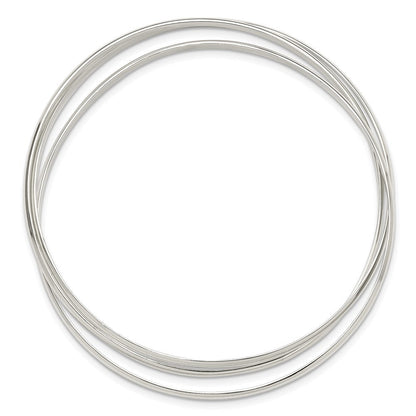 Sterlingsilber Poliert Dreifach Intertwined Schieber auf Armreif
