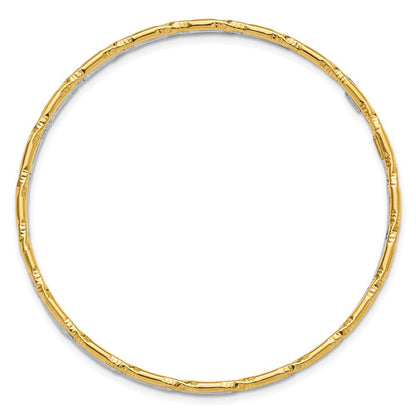 Sterlingsilber Rhodiniert Goldfarben Diamantiert Set Of 2 Bangles