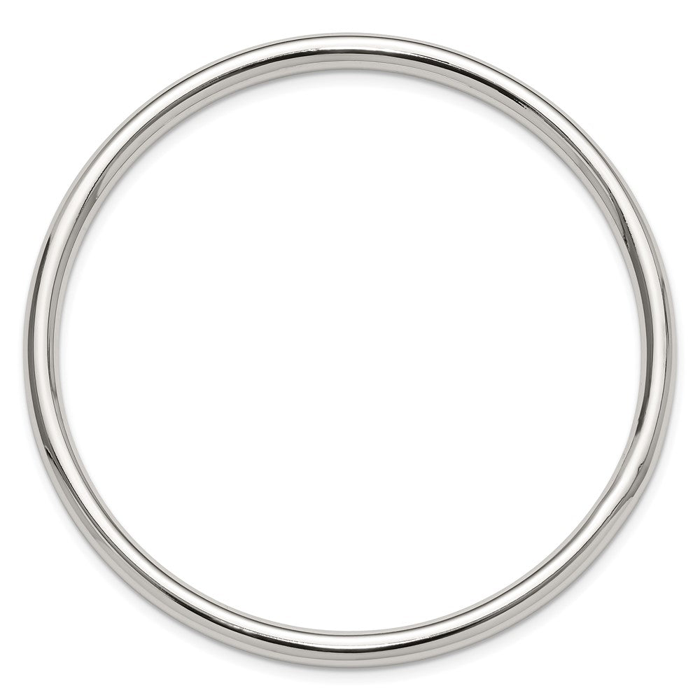 Sterlingsilber Poliert 4mm Röhre Schieber-on Armreif
