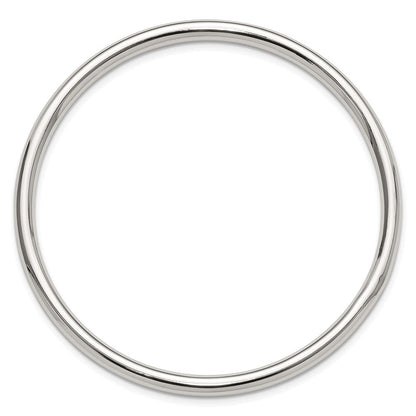Sterlingsilber Poliert 4mm Röhre Schieber-on Armreif