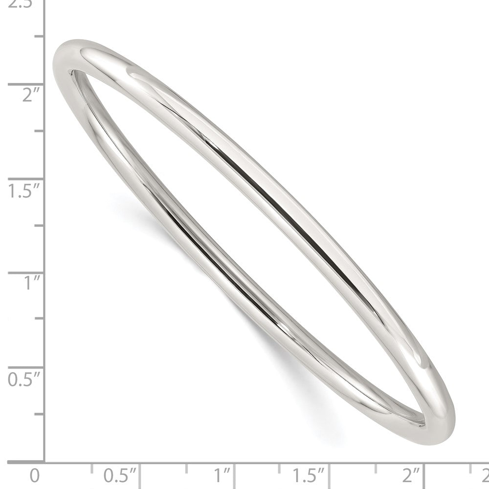 Sterlingsilber Poliert 4mm Röhre Schieber-on Armreif