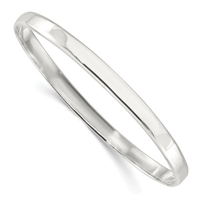 Sterlingsilber Poliert Massiv Schieber-on Armreif Armband