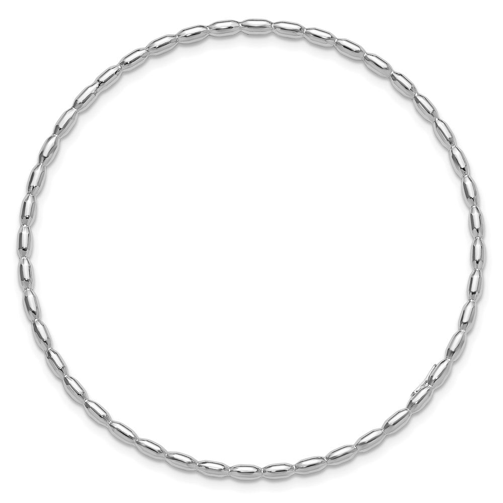 Sterlingsilber Rhodiniert Poliert 2.30mm Schieber auf Armreif