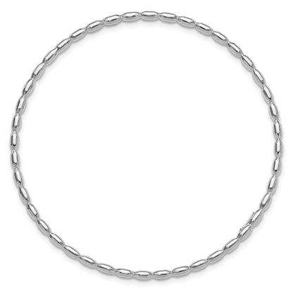 Sterlingsilber Rhodiniert Poliert 2.30mm Schieber auf Armreif