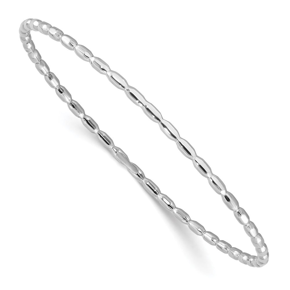 Sterlingsilber Rhodiniert Poliert 2.30mm Schieber auf Armreif