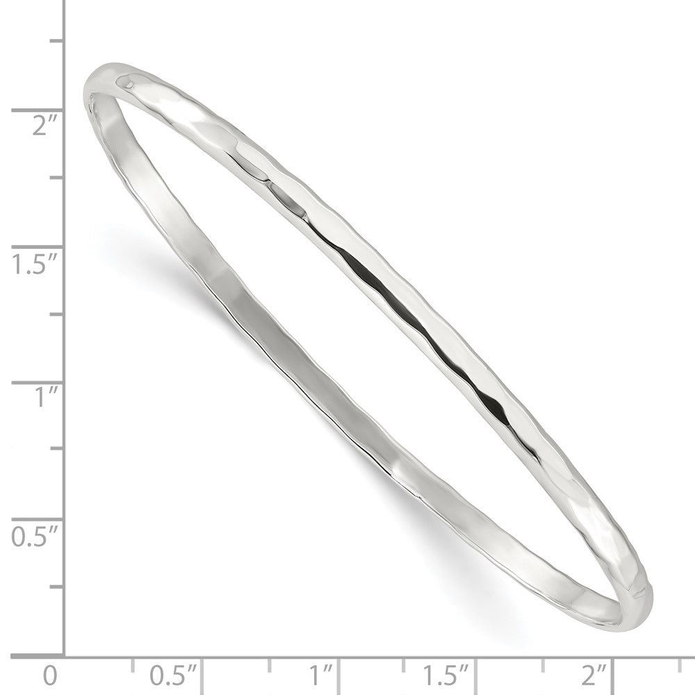 Sterlingsilber Poliert Facettiert Schieber-on Armreif Armband