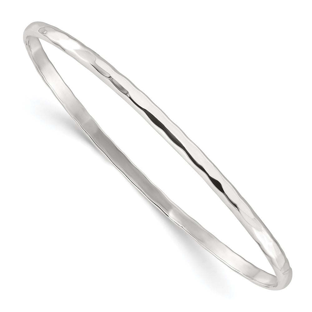 Sterlingsilber Poliert Facettiert Schieber-on Armreif Armband